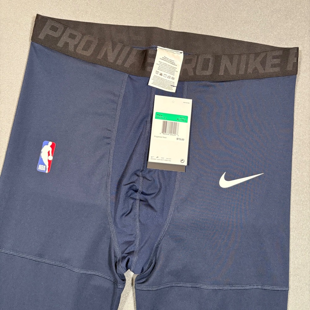 Nike Pro NBA Player/Team Issue Baseball Compression Tights Navy XLT AA0751-419